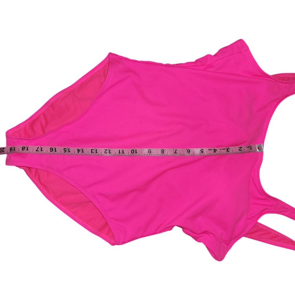 No Boundaries Pink One-Piece Swimsuit Women’s Large (11–13) Open Back Stretch Sw - Picture 8 of 9